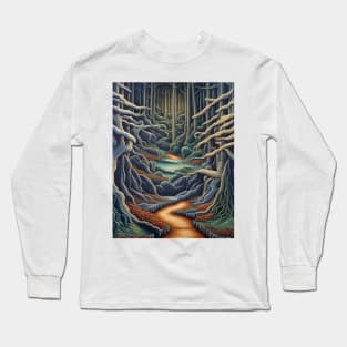 Winding Way Through Woods Long Sleeve T-Shirt